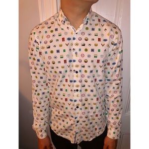 Mens Zara Graphic Shirt (Medium)